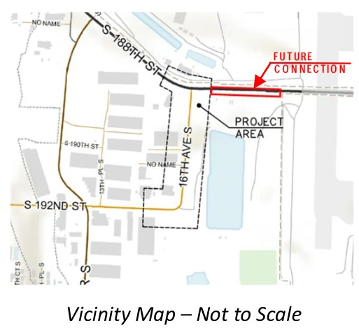 16th Avenue South and South 188th Street stormwater improvements map